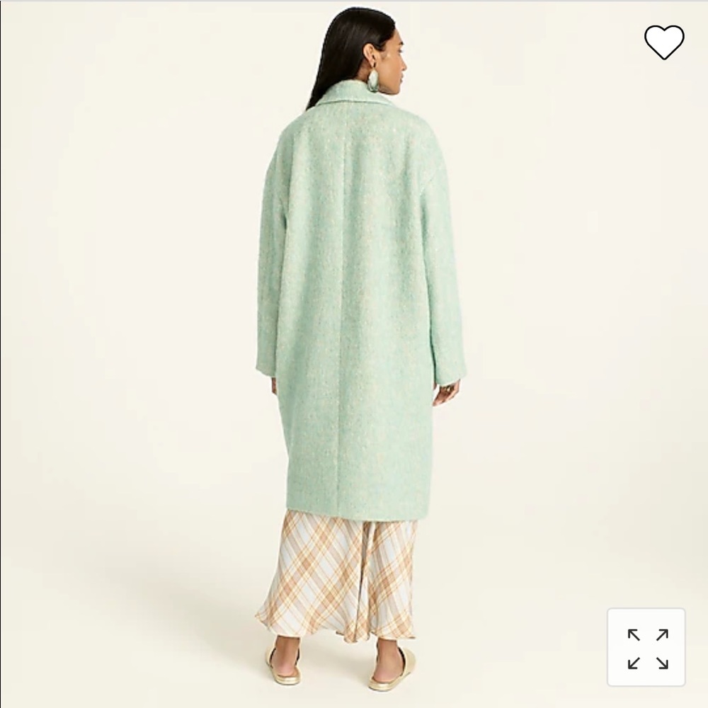 J Crew Relaxed Top Coat in Italian Brushed Wool in Wintermint size M - Picture 4 of 14